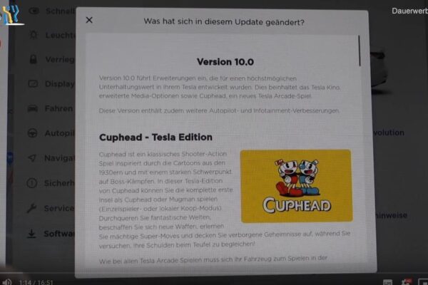 Tesla Software Update V10