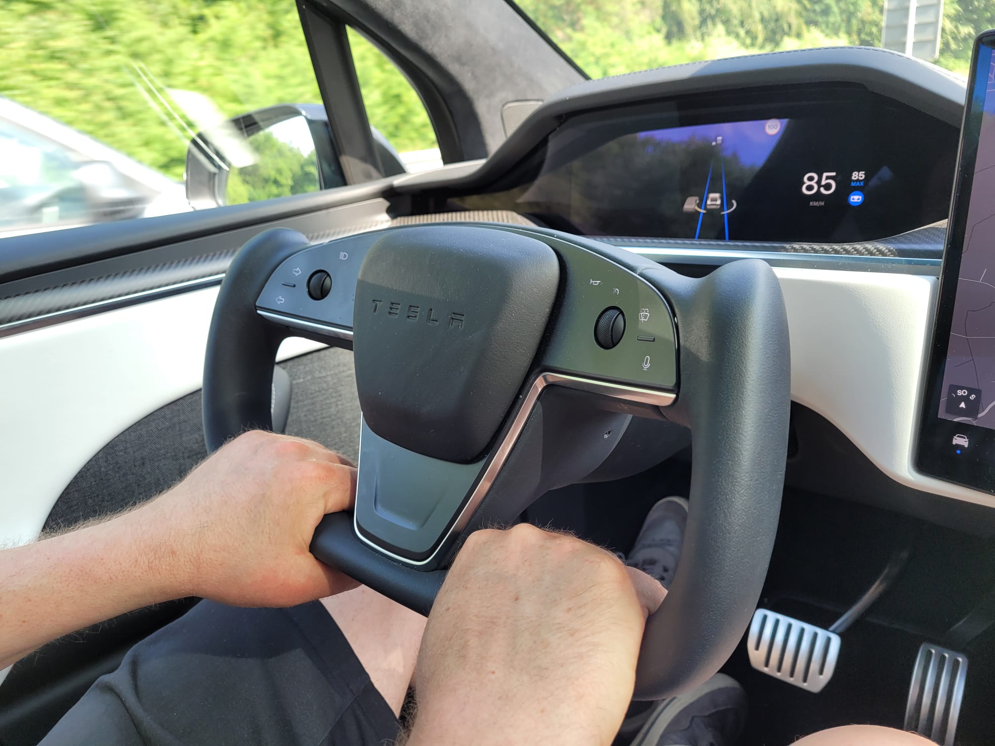 Touch Control Joch für Tesla Modell s/x Plaid Lenkrad Upgrade modifiziert  DIY für Modell y/3 Joch Lenkrad