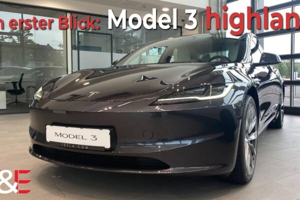 Erste Blicke aufs Tesla Model 3 Highland