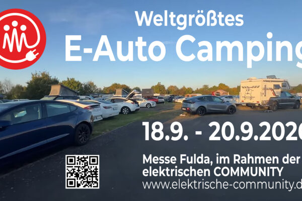 Weltgrößtes E-Auto-Camping