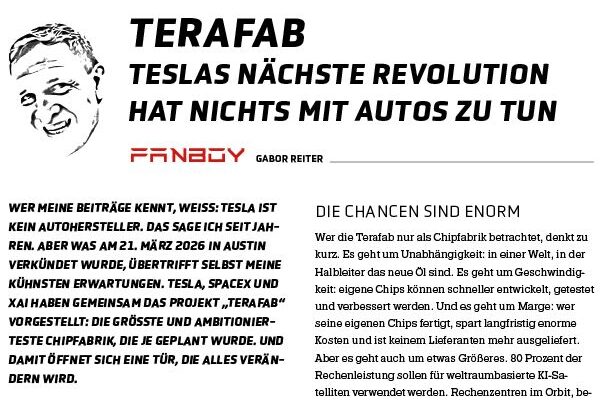 TERAFAB: Teslas nächste Revolution hat nichts mit Autos zu tun