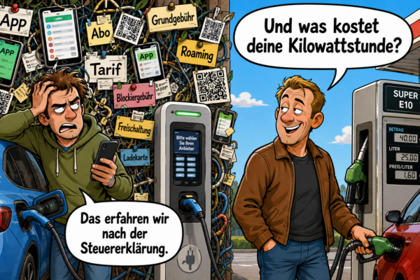 Laden für Fortgeschrittene: Bitte wählen Sie zunächst Ihren Stromanbieter, Roamingpartner und Schwierigkeitsgrad