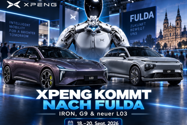 XPENG bringt IRON, G9 und brandneuen L03 zur E-Zukunftsmesse nach Fulda