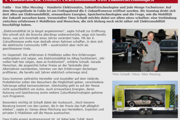 Die Osthessen-Zeitung berichtet über die elektrische COMMUNITY