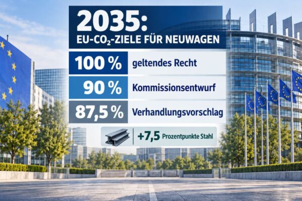 EU-Parlament: Unterhändler wollen CO₂-Ziele für Neuwagen ab 2035 weiter lockern